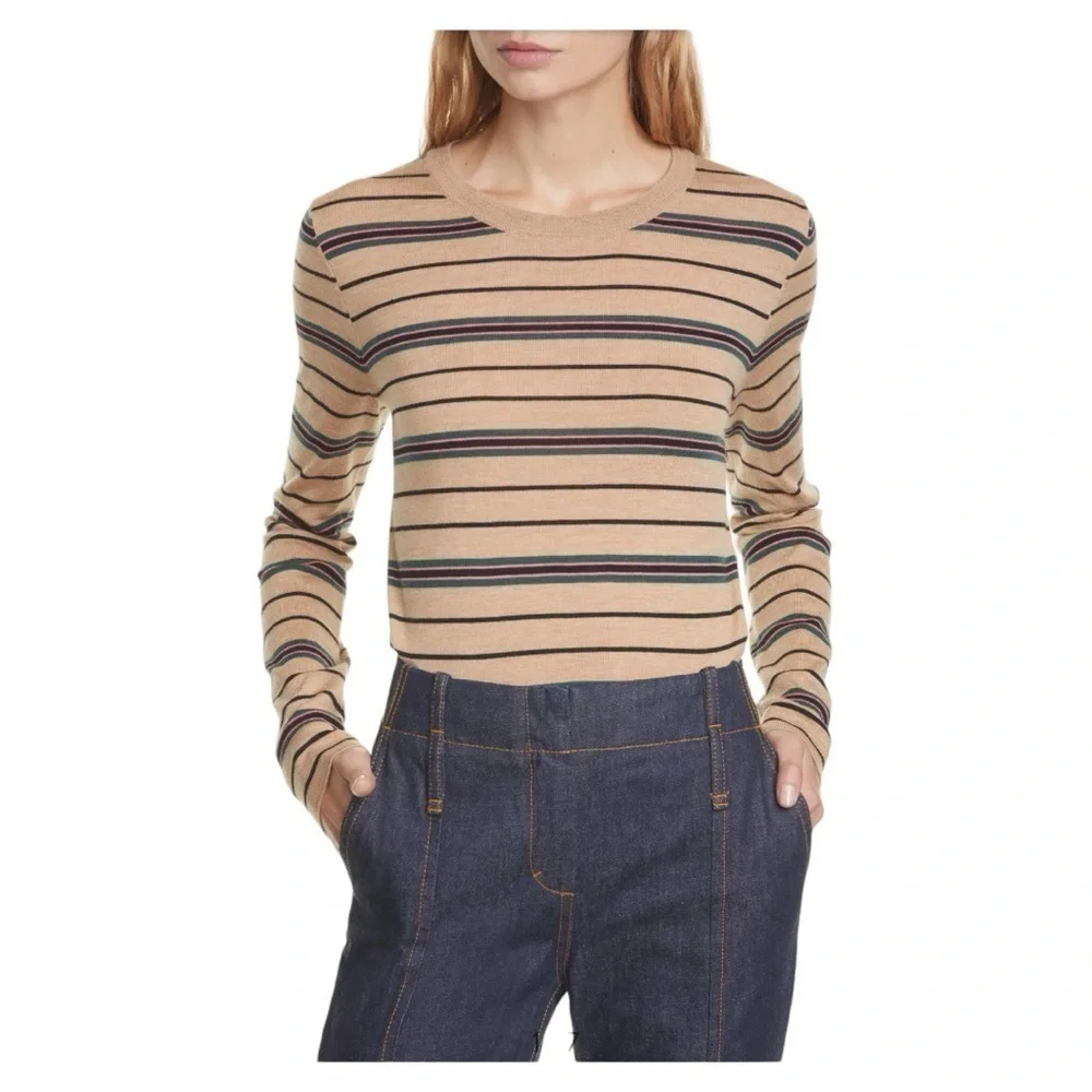 Tory Burch Madeline StripeMerino Wool Sweater